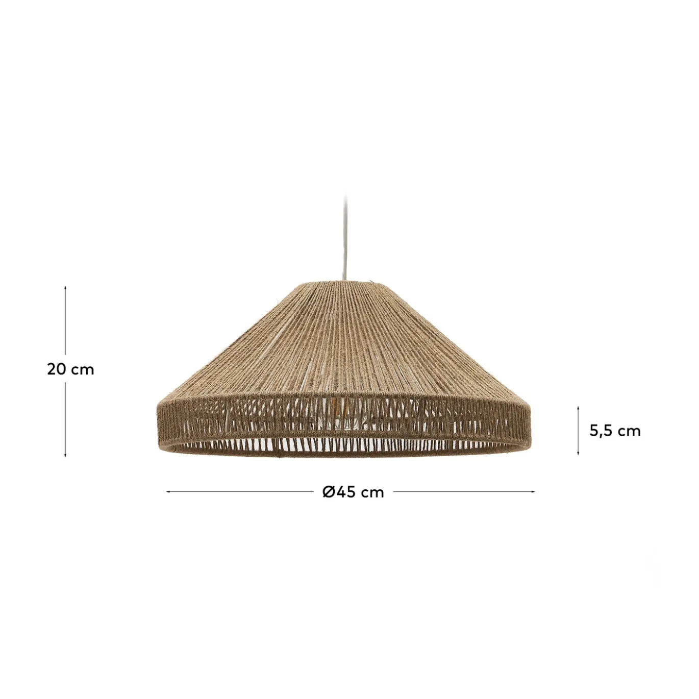 Kave Home Lampenkap Pontos Jute Ø45cm