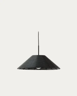 Kave Home Lampenkap Saranella Voor Plafondlamp Zwart Rotan Ø50cm