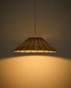 Kave Home Lampenkap Saranella Outdoor Rotan Lichtgrijs Ø50cm