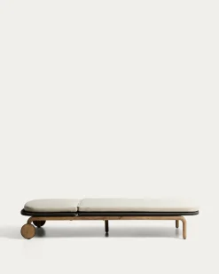 Kave Home Ligbed Alipa Acaciahout Grafiet 196x80cm