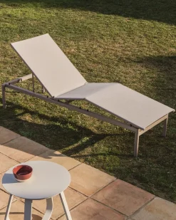 Kave Home Ligbed Lesina Stapelbaar Aluminium Taupe