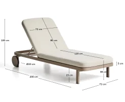 Kave Home Ligbed Rodia Beige/Taupe 200cm