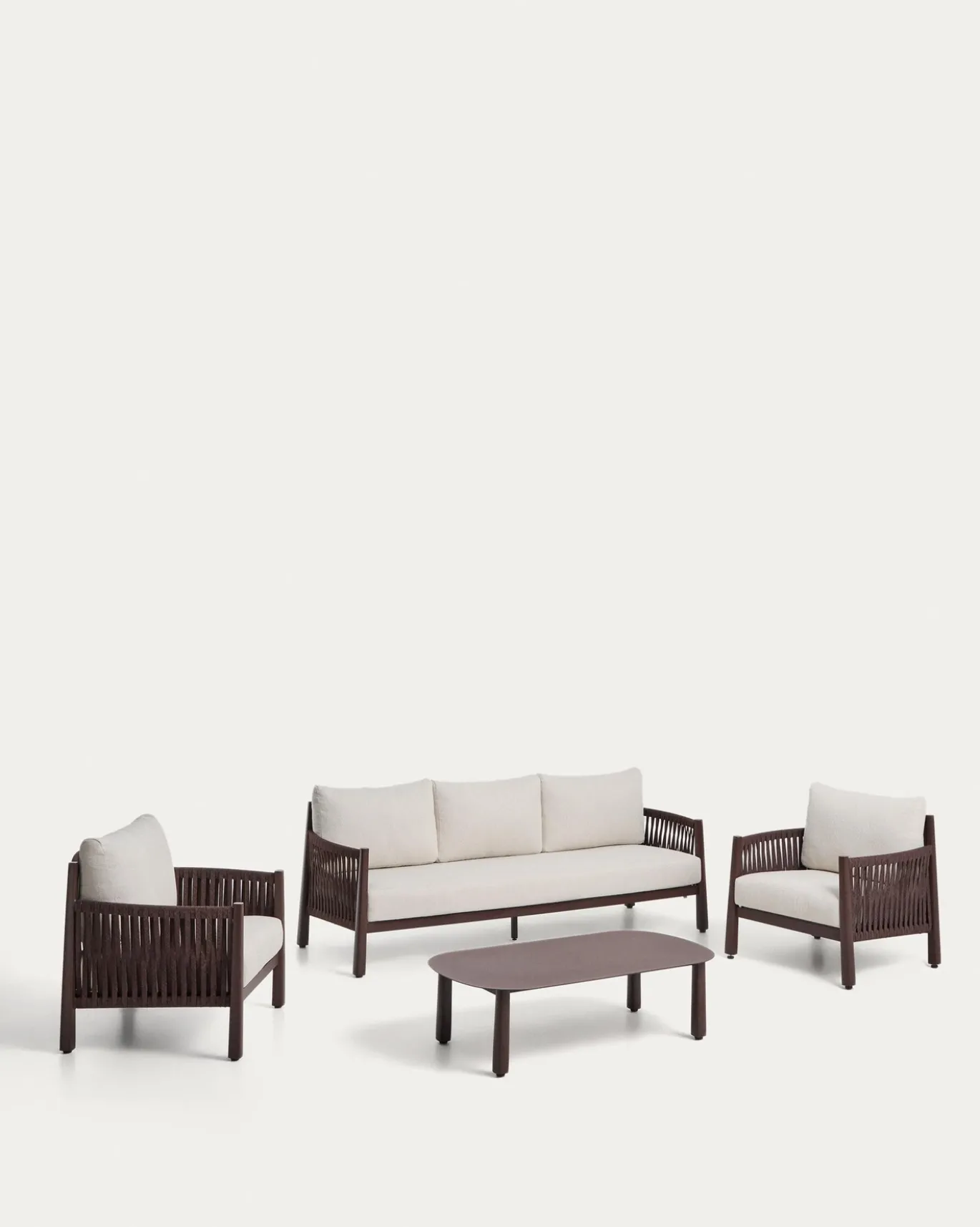 Kave Home Loungeset Aleria Bruin