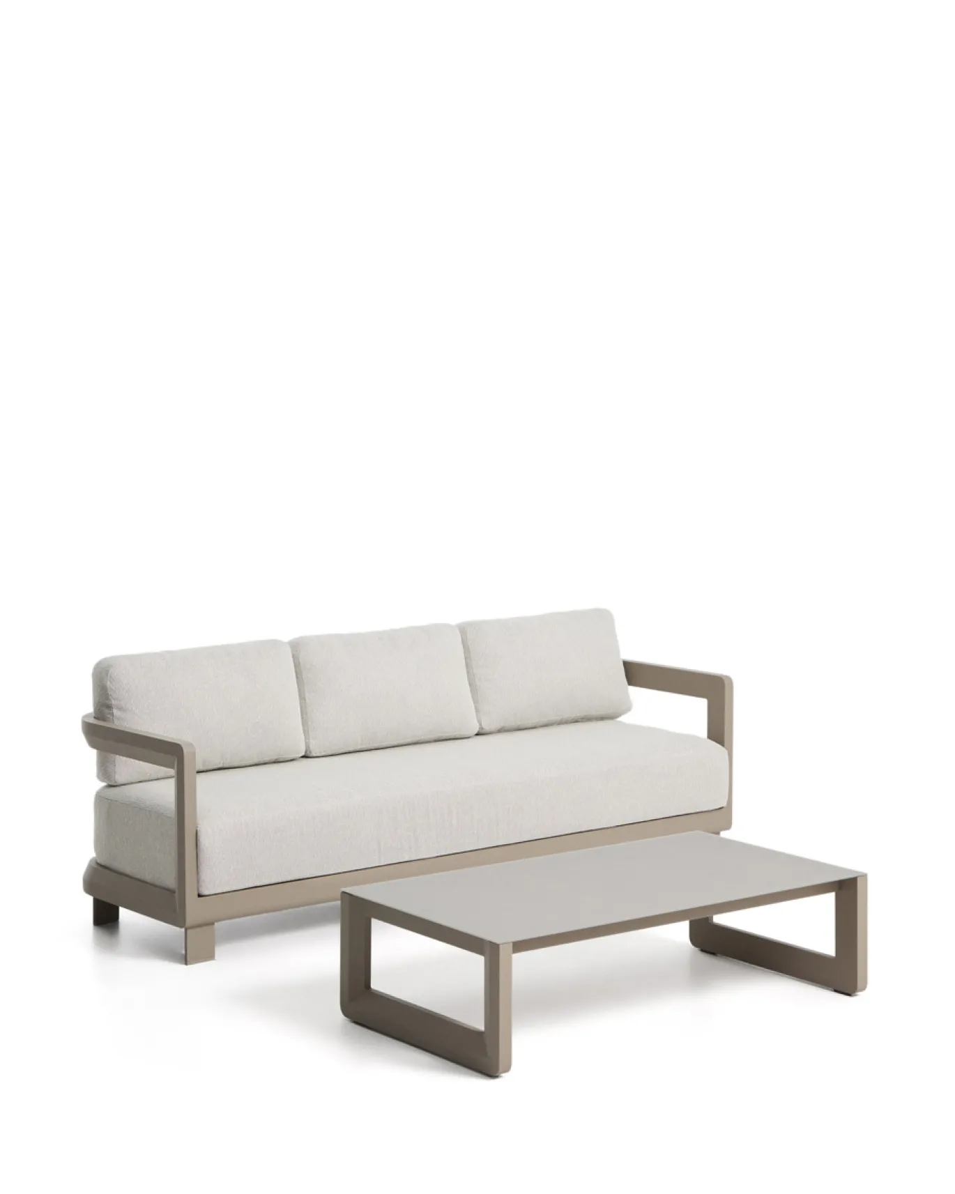 Kave Home Loungeset Nerano Aluminium Taupe