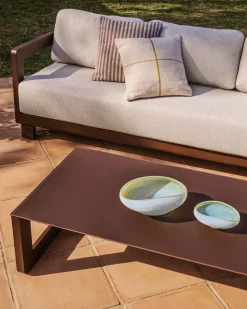 Kave Home Loungeset Nerano Aluminium Bruin