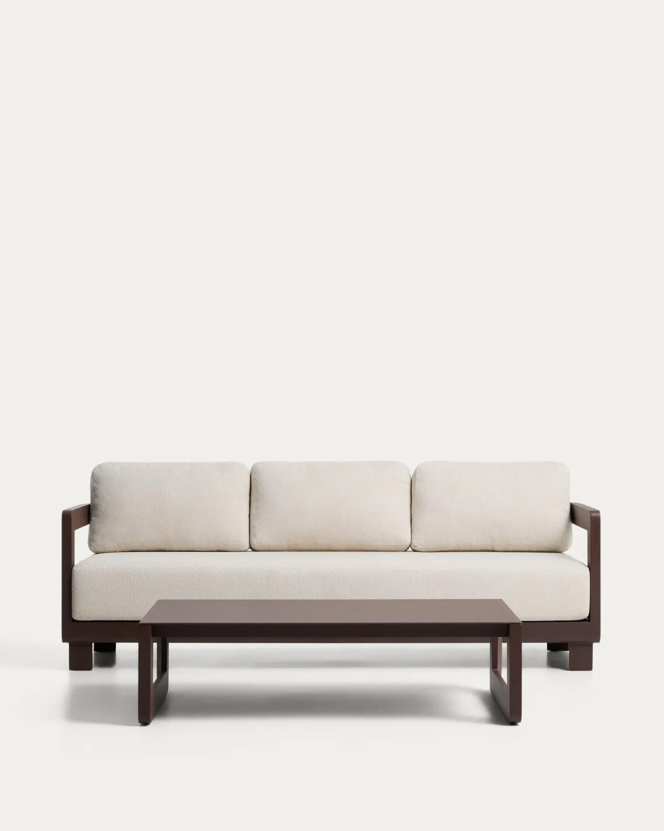 Kave Home Loungeset Nerano Aluminium Bruin