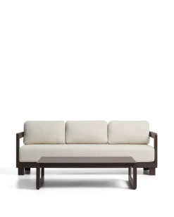 Kave Home Loungeset Nerano Aluminium Bruin