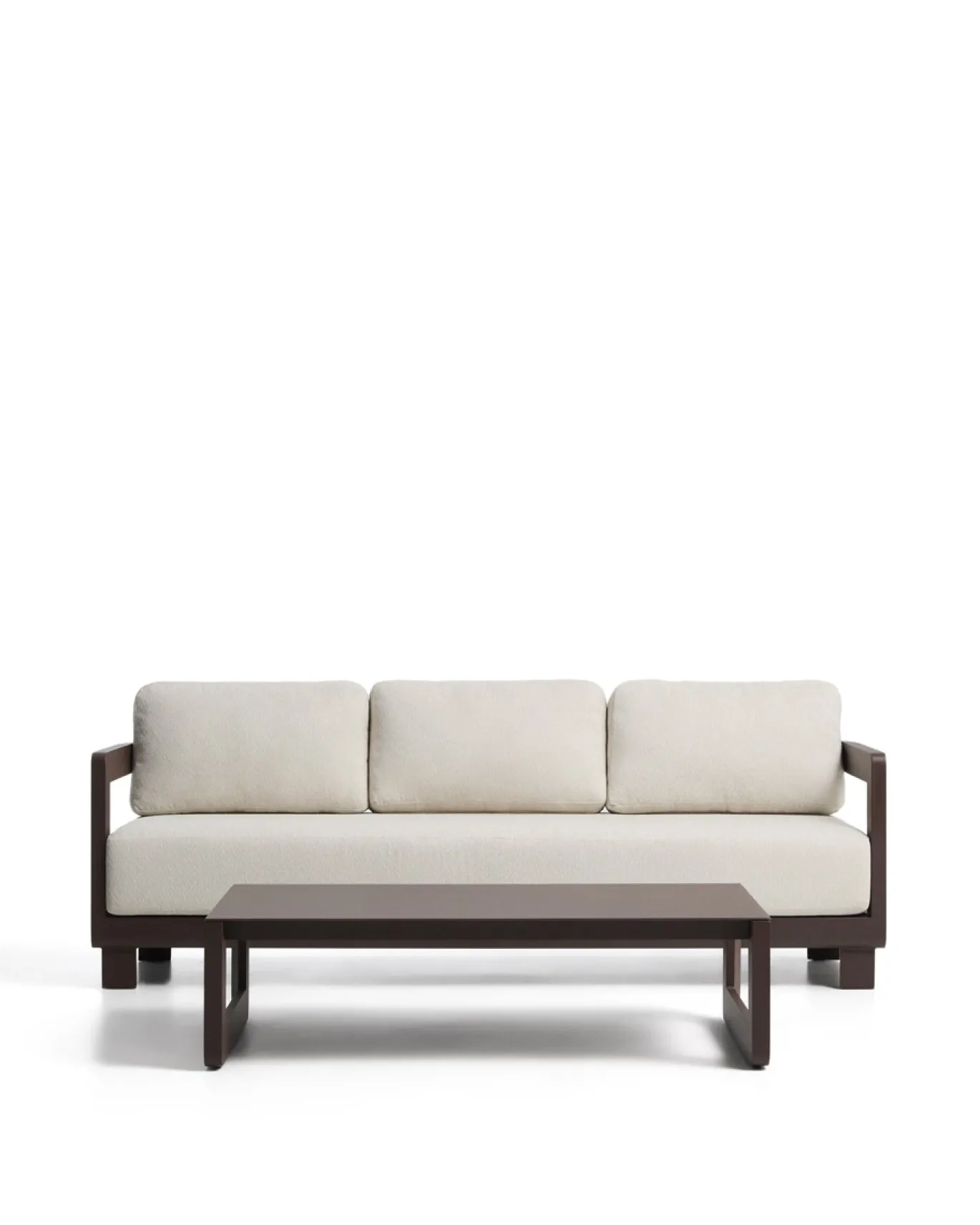Kave Home Loungeset Nerano Aluminium Bruin