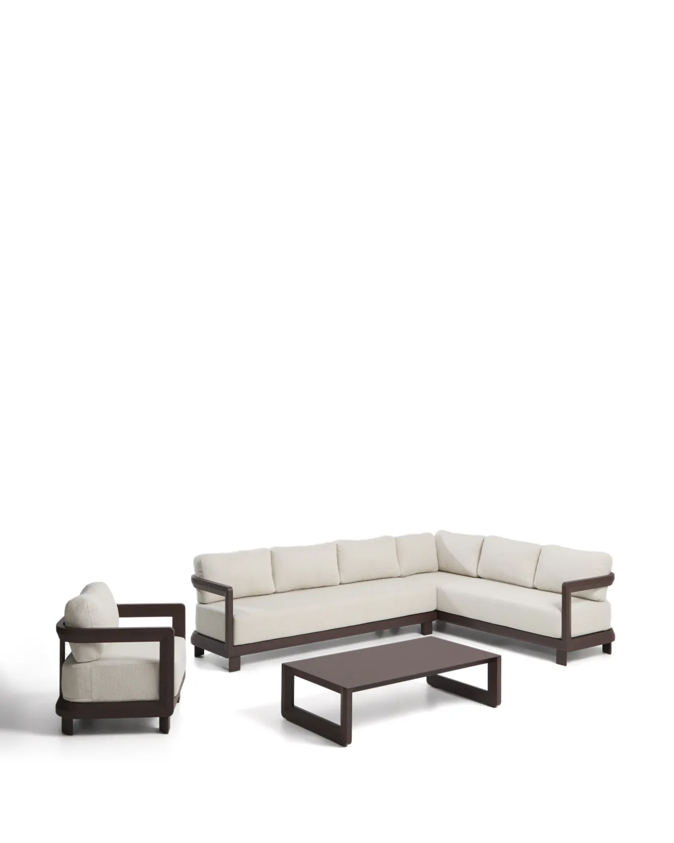 Kave Home Loungeset Nerano Hoekbank Bruin