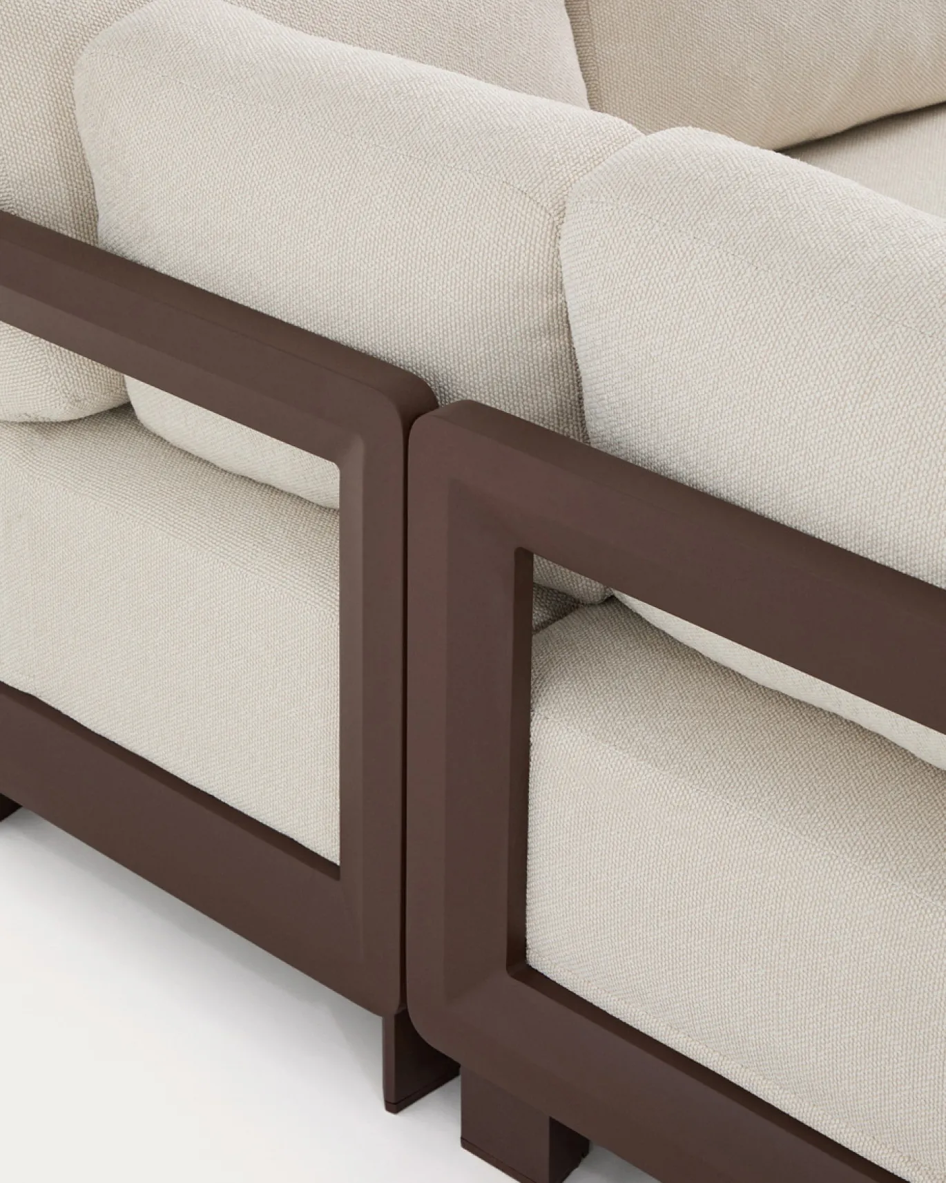 Kave Home Loungeset Nerano Hoekbank Bruin