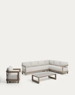 Kave Home Loungeset Nerano Hoekbank Taupe