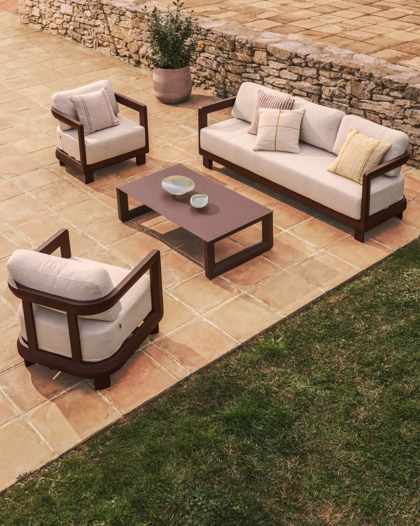 Kave Home Loungeset Nerano 3-Zits Bruin