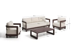 Kave Home Loungeset Nerano 3-Zits Bruin