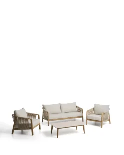 Kave Home Loungeset Sirte Aluminium Beige