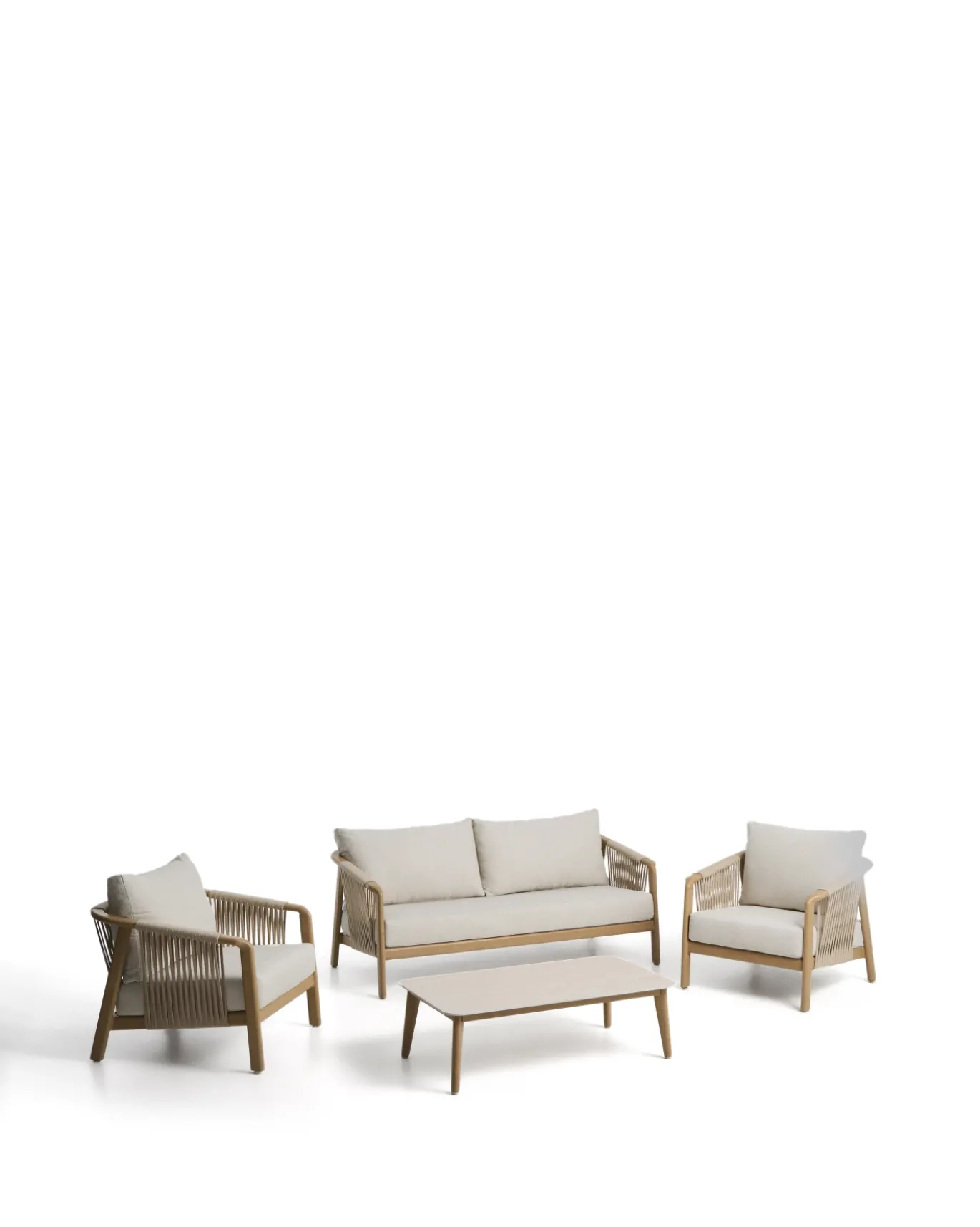 Kave Home Loungeset Sirte Aluminium Beige