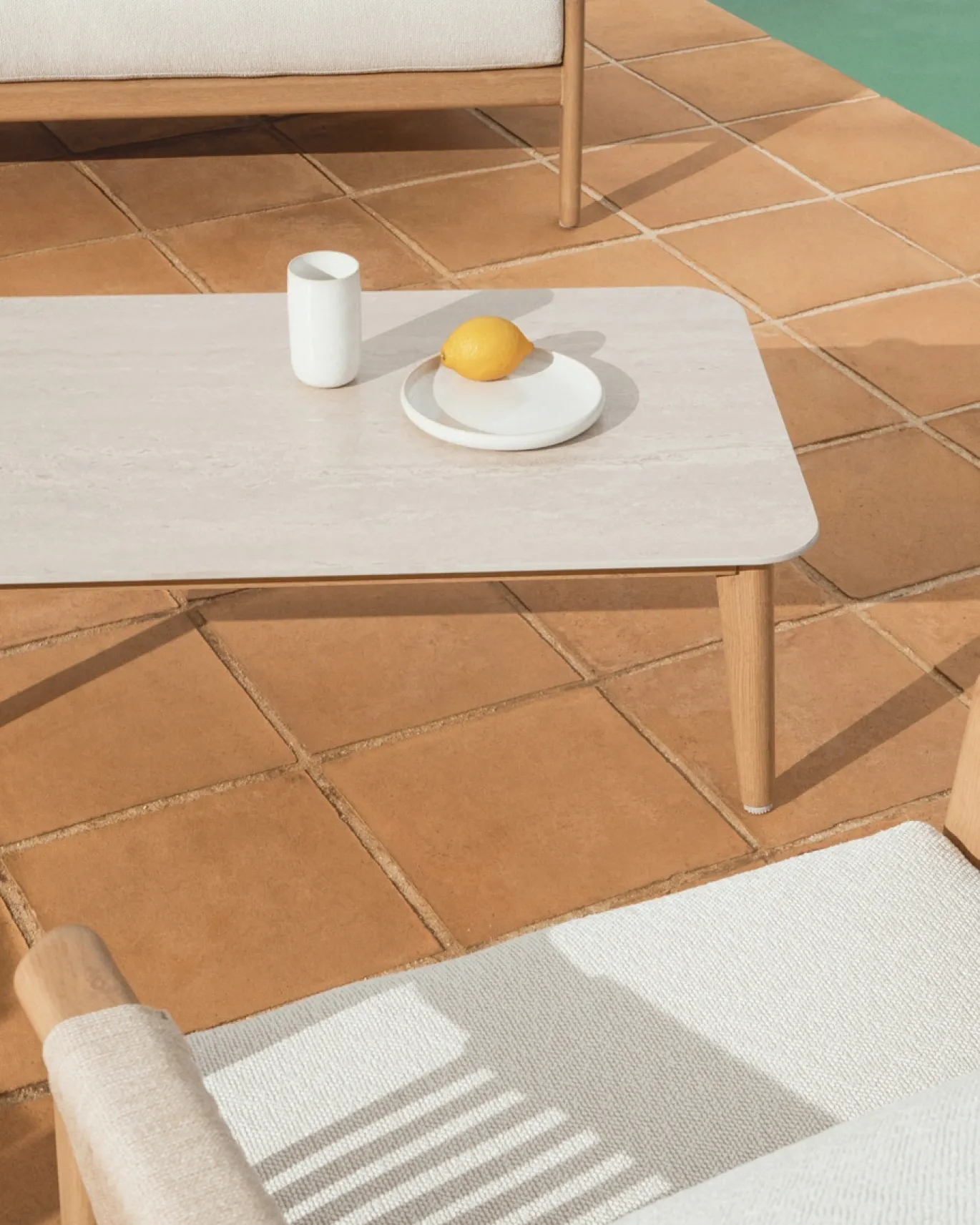 Kave Home Loungeset Sirte Aluminium Beige