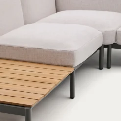 Kave Home Loungeset Sorells 5-Zits Beige/Naturel/Groen