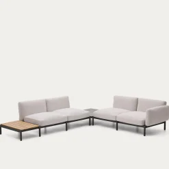 Kave Home Loungeset Sorells 4-Zits Beige/Naturel/Grijs