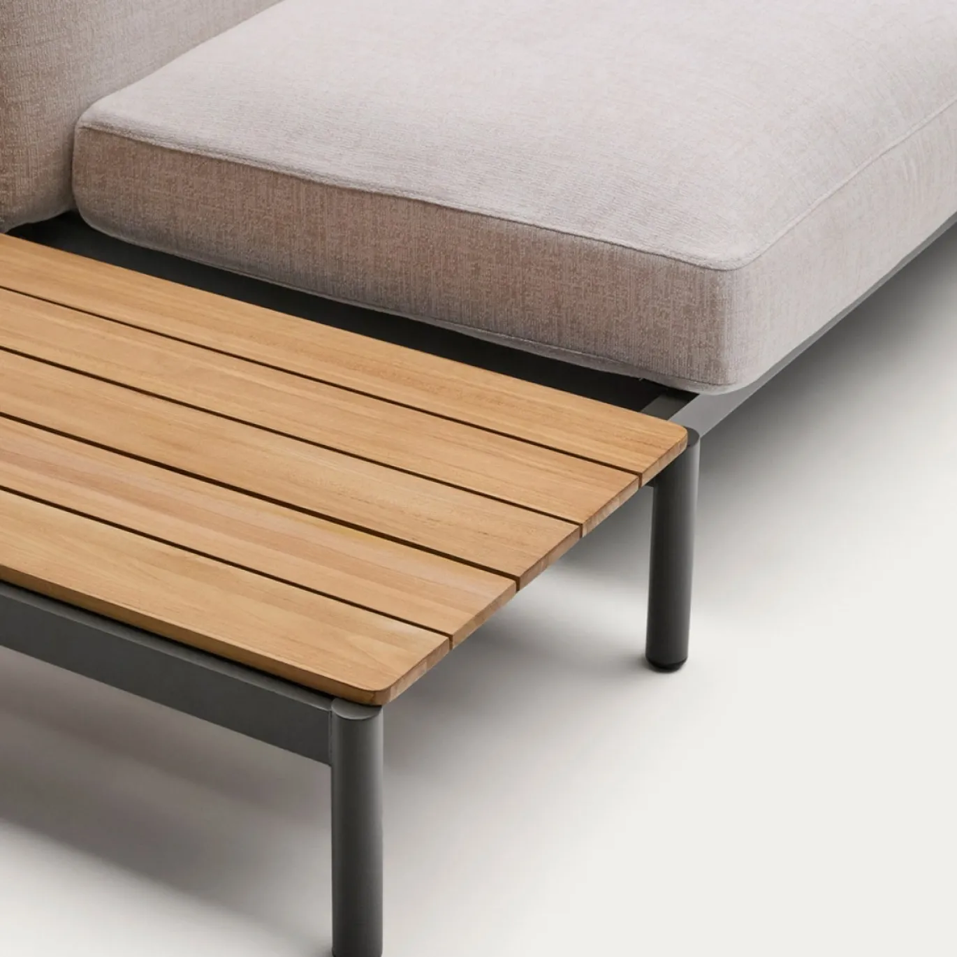 Kave Home Loungeset Sorells 4-Zits Beige/Naturel/Grijs