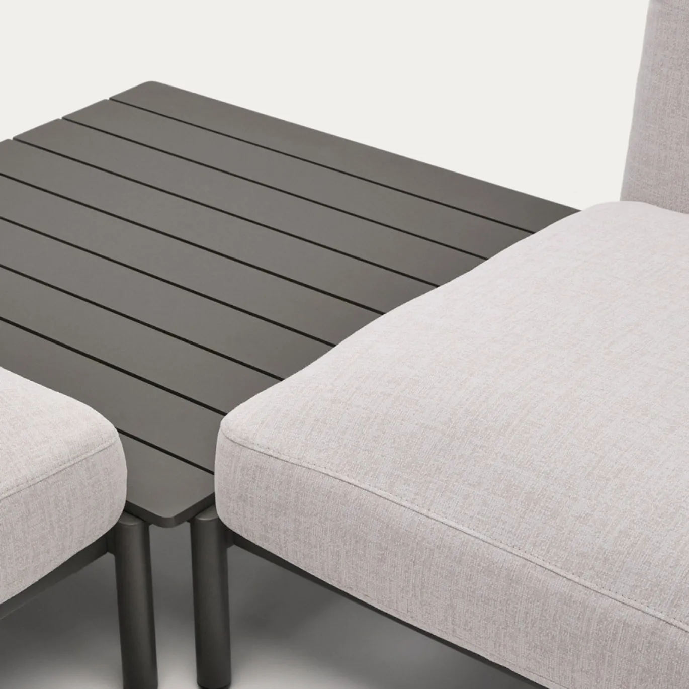 Kave Home Loungeset Sorells 4-Zits Beige/Naturel/Grijs