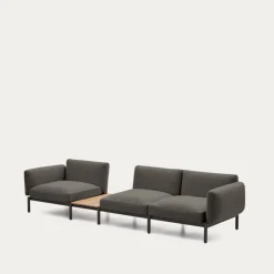 Kave Home Loungeset Sorells 3-Zits Grijs/Naturel