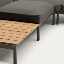 Kave Home Loungeset Sorells 5-Zits Grijs/Naturel