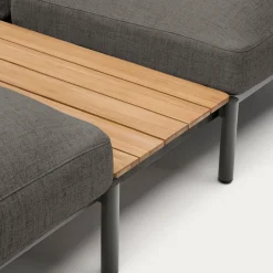 Kave Home Loungeset Sorells 5-Zits Grijs/Naturel