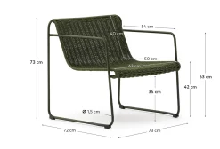 Kave Home Loungestoel Maurina Groen