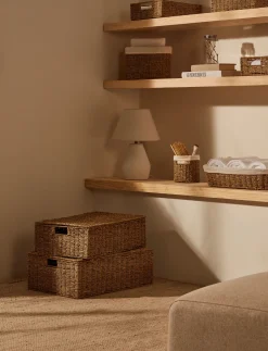 Kave Home Mand Tossa Set van 2 Naturel 57x36cm/60x40cm