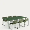 Kave Home Maurina Tuinset Staal Tegels Groen 223x101cm
