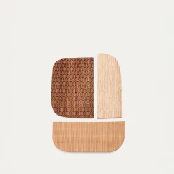 Kave Home Muurpaneel Trivax Hout Set van 3