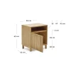 Kave Home Nachtkastje Beyla Massief Essen 62cm