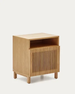 Kave Home Nachtkastje Beyla Massief Essen 62cm