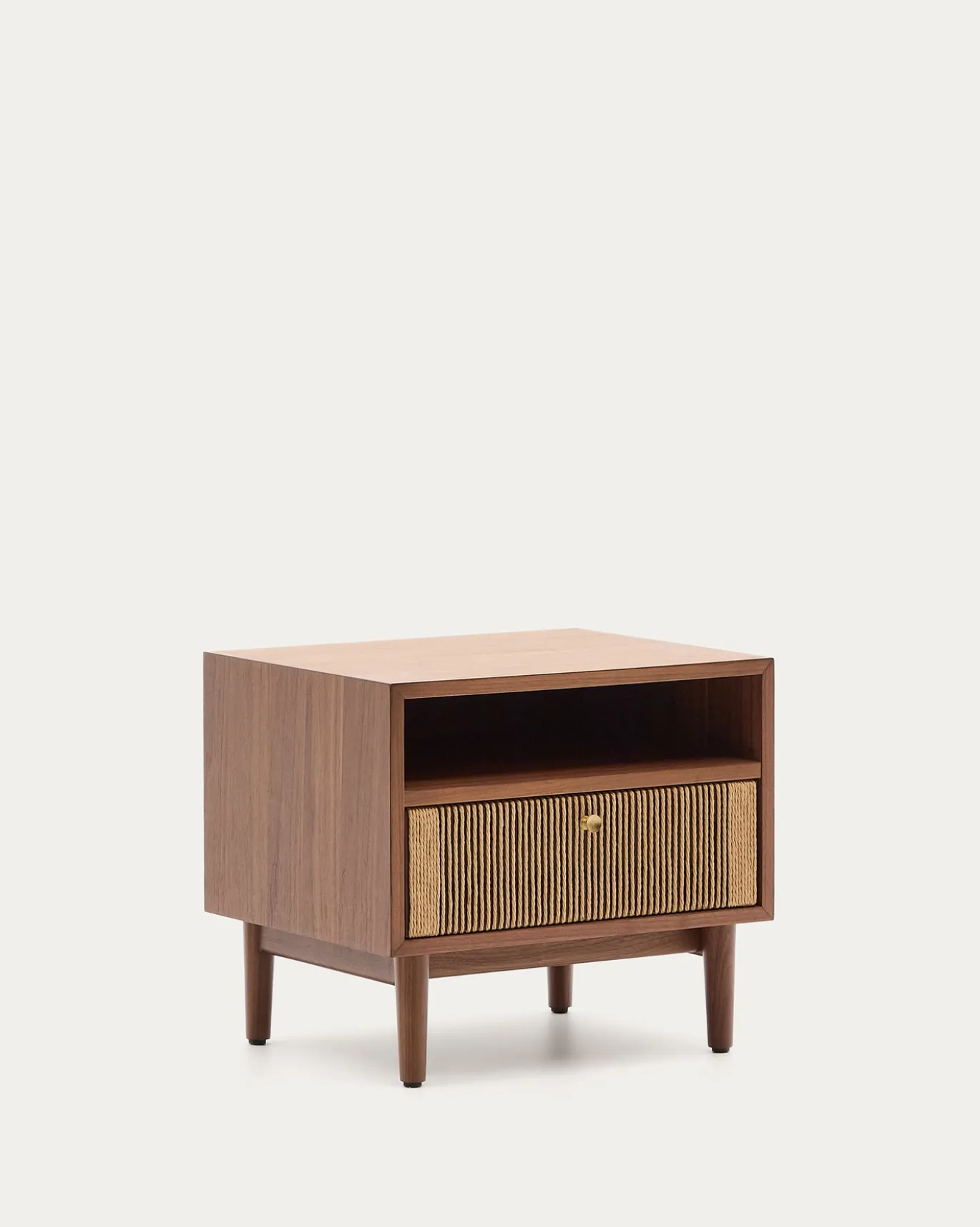 Kave Home Nachtkastje Elan Notenfineer 51x45cm