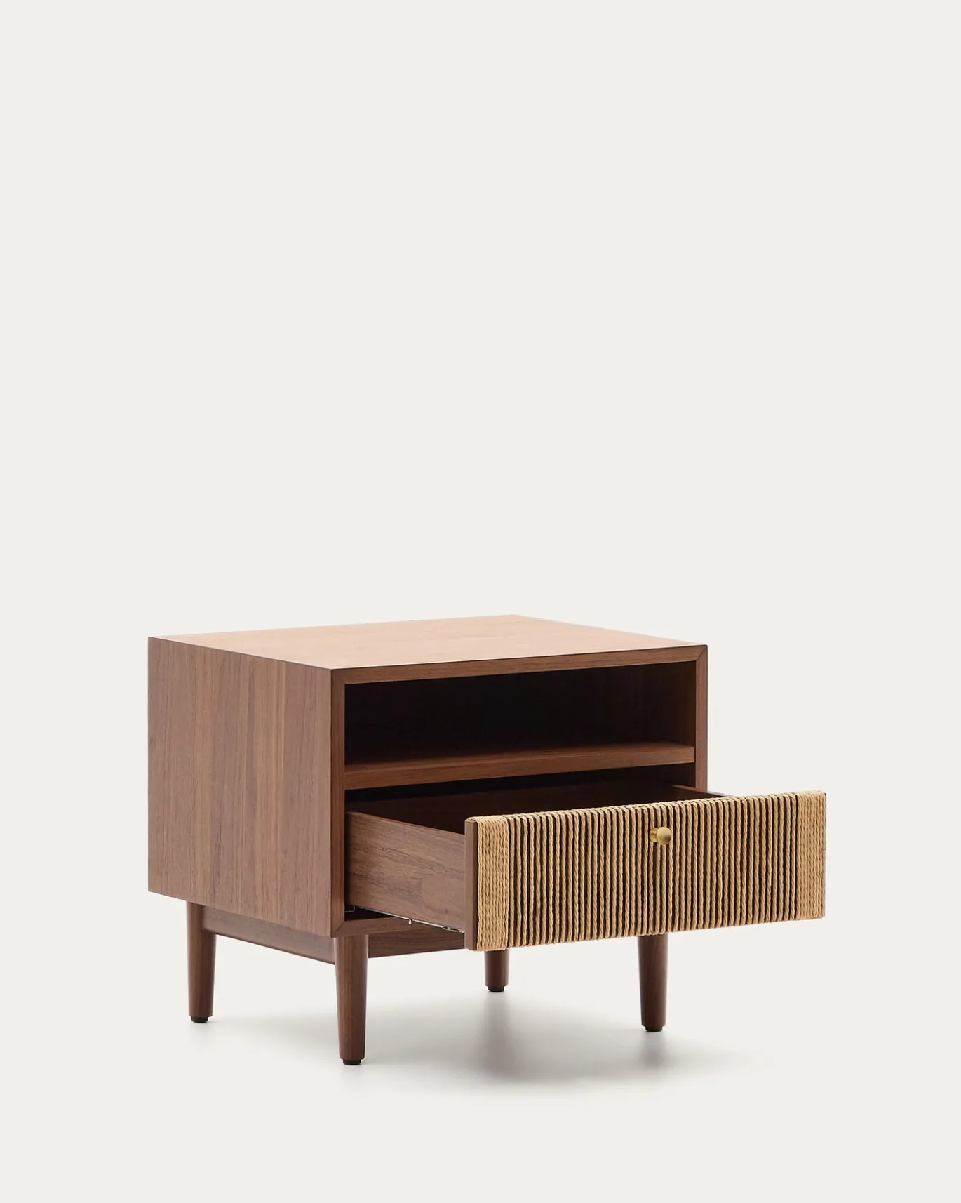 Kave Home Nachtkastje Elan Notenfineer 51x45cm