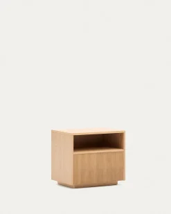 Kave Home Nachtkastje Helvine 1 Lade Eikenfineer 60x52cm