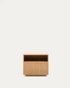 Kave Home Nachtkastje Helvine 1 Lade Eikenfineer 60x52cm