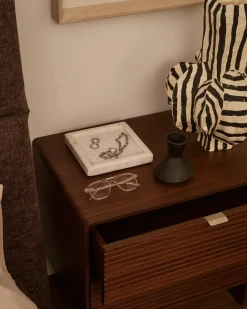 Kave Home Nachtkastje Norlen Walnoot 60cm