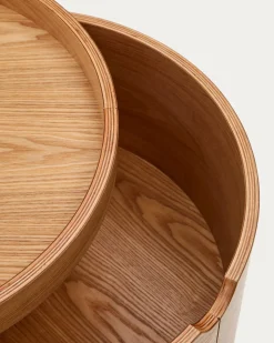 Kave Home Nachtkastje Octavia Essen Multiplex Ø55cm
