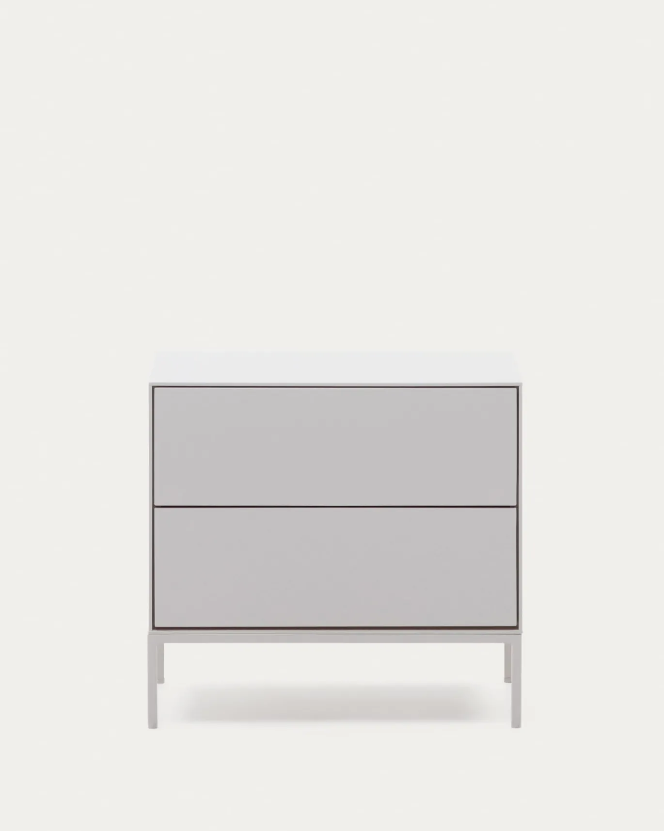 Kave Home Nachtkastje Vedrana 2 Laden Witgelakt Mdf 60x55cm