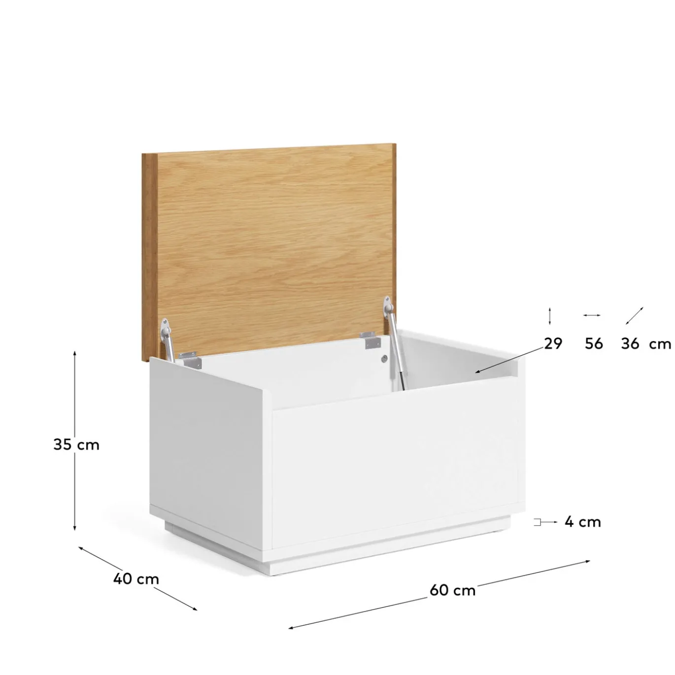 Kave Home Opbergkast Abilen Eikenfineer 60x40cm