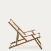Kave Home Opklapbare Strandstoel Vilara Wit Outdoor Acaciahout