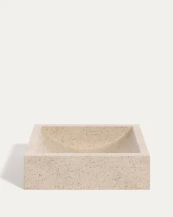 Kave Home Opzetwastafel Delina Wit Terrazzo 40x45cm