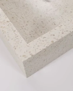 Kave Home Opzetwastafel Delina Wit Terrazzo 40x45cm
