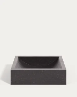 Kave Home Opzetwastafel Delina Zwart Terrazzo 40x45cm