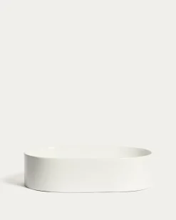 Kave Home Opzetwastafel Ovara Wit Geglazuurd Keramiek 50x31cm