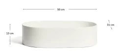 Kave Home Opzetwastafel Ovara Wit Geglazuurd Keramiek 50x31cm
