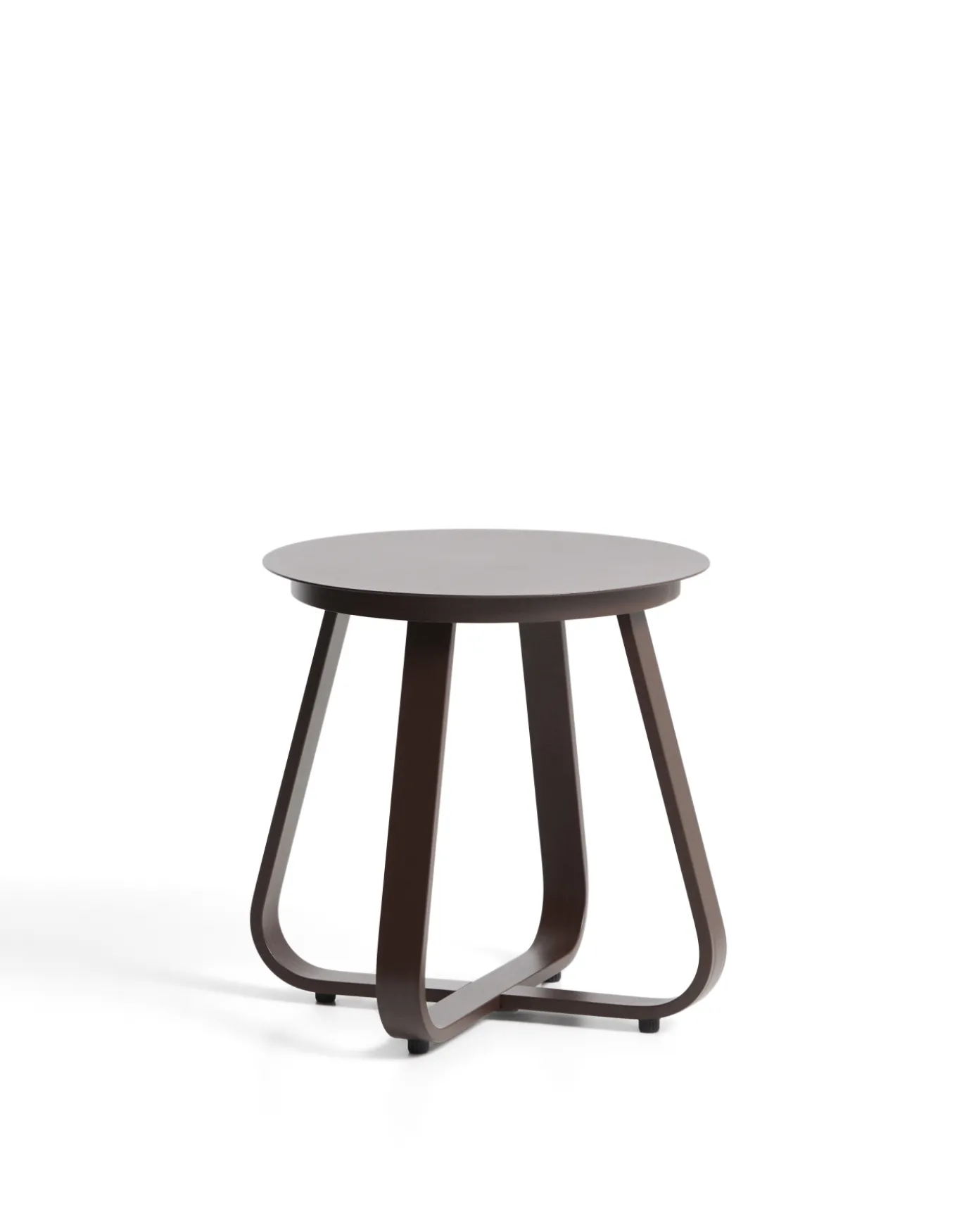 Kave Home Outdoor Bijzettafel Tamaris Aluminium Bruin Ø48cm