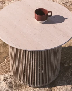 Kave Home Outdoor Bijzettafel Orosei Sintered Stone Beige Ø55cm