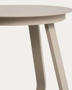 Kave Home Outdoor Bijzettafel Tamaris Aluminium Taupe Ø48cm
